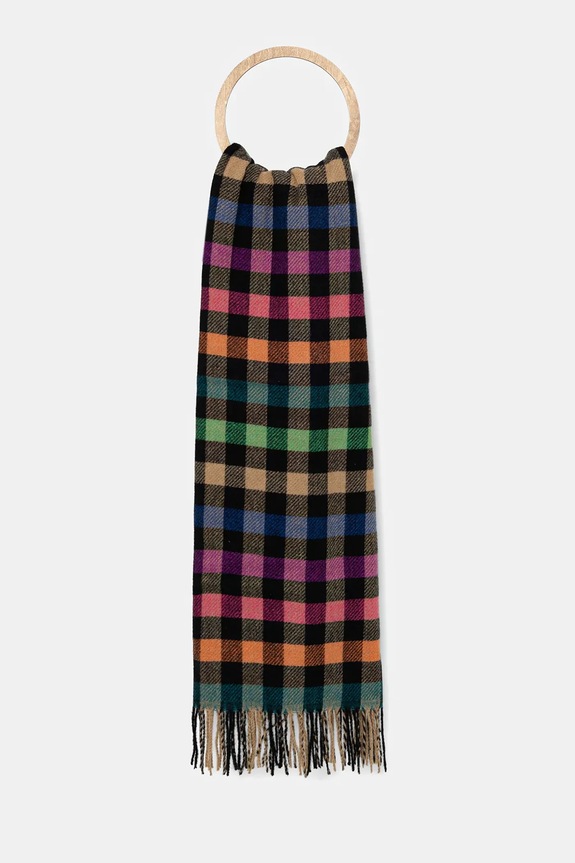Szal damski w kratę z wiskozą RW25-SAD607 multicolor RW25