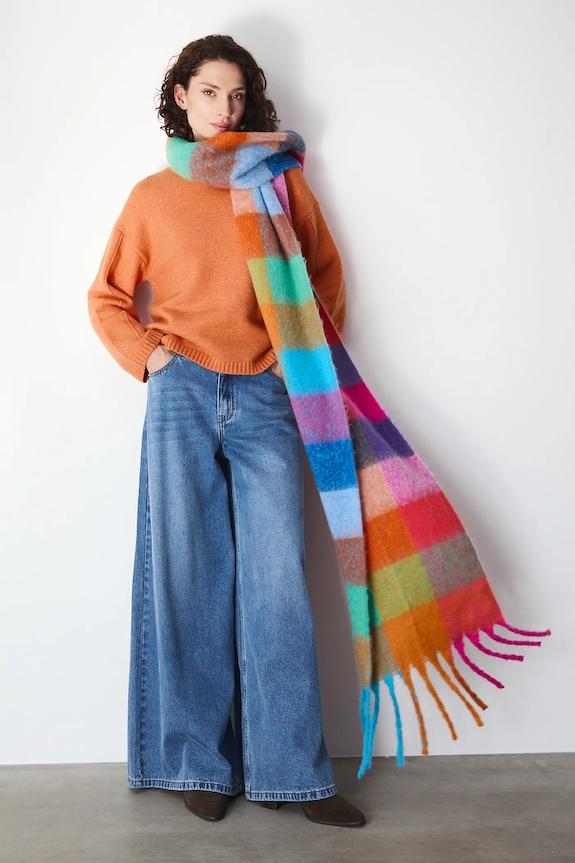 Šála dámská kostkované vzorovaný vícebarevná RW25-SAD726