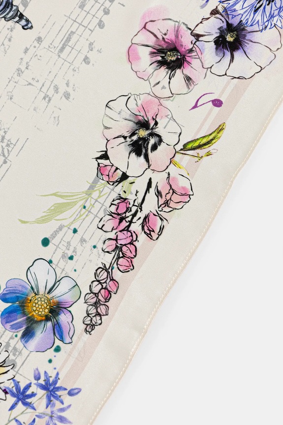 Chusta jedwabna damska z kolekcji Narodowy Instytut Fryderyka Chopina x Medicine RW25-SAD750 multicolor