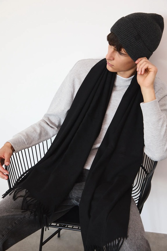 Šála pánská s viskózou další černá RW25-SAM600