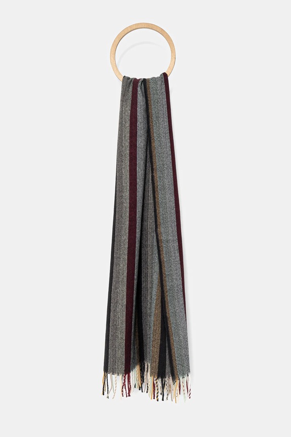 Szal męski w pasy z wiskozą RW25-SAM702 multicolor RW25