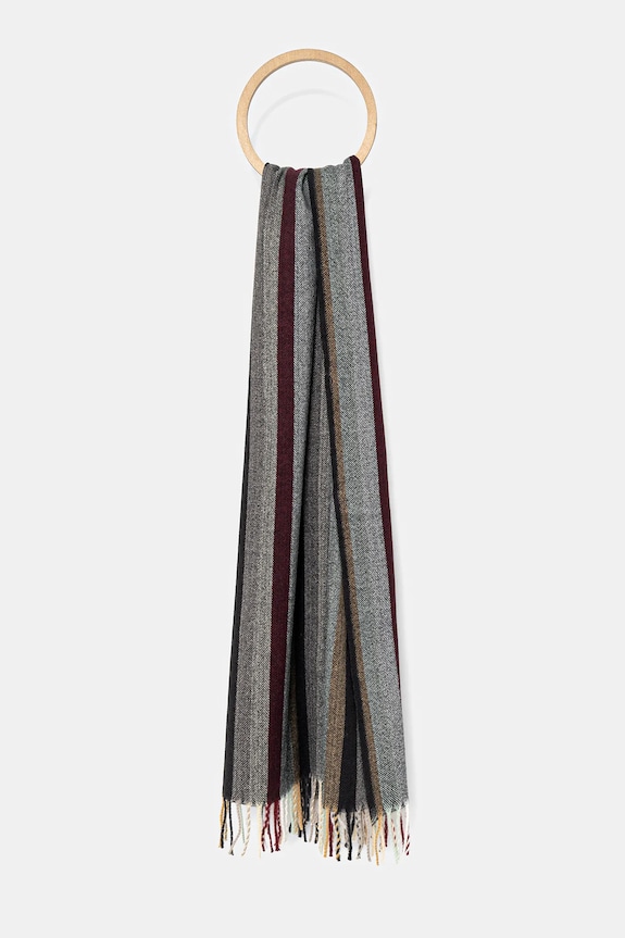 Szal męski w pasy z wiskozą RW25-SAM702 multicolor RW25
