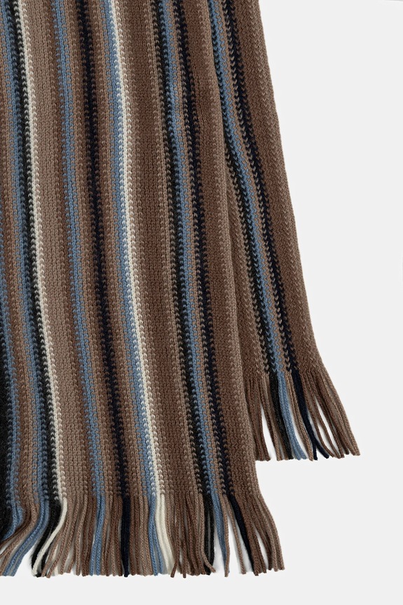 Szal z domieszką wełny męski w pasy RW25-SAM704 multicolor RW25