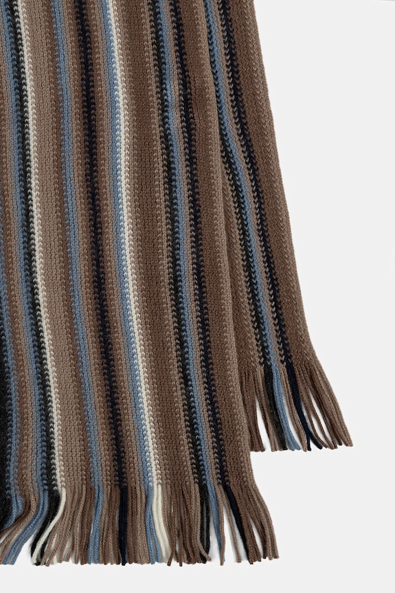 Szal z domieszką wełny męski w pasy RW25-SAM704 multicolor RW25