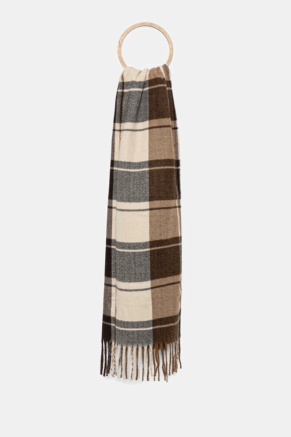 Szal męski w kratę z wiskozą RW25-SAM706 multicolor RW25
