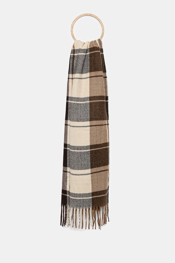 Szal męski w kratę z wiskozą RW25-SAM706 multicolor RW25