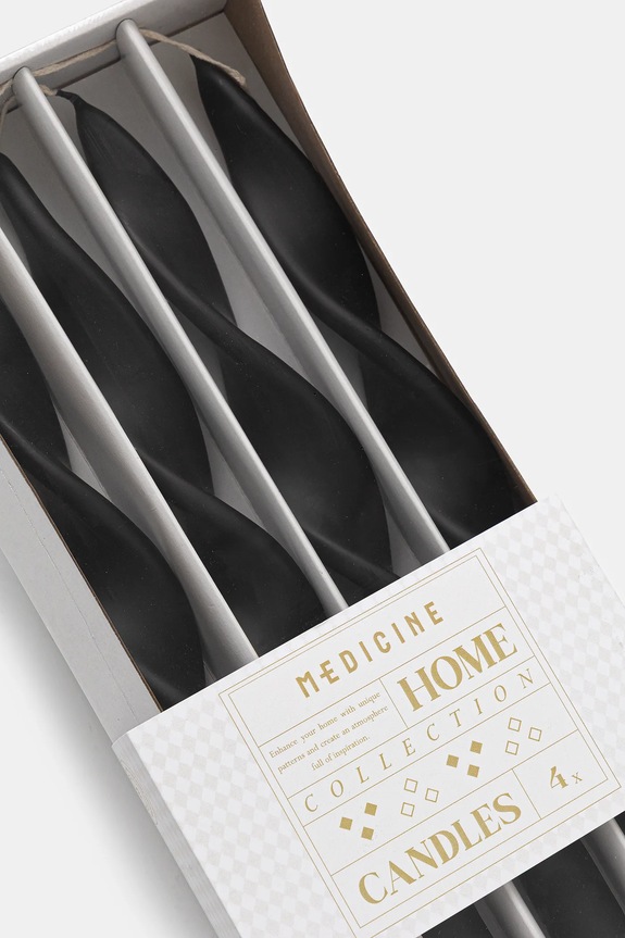 Home SPA Διακοσμητικό κερί Medicine 4-pack RW25-SCU408 μαύρο