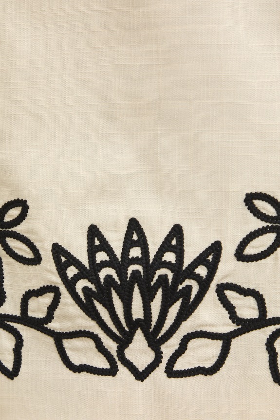 Medicine spódnica z domieszką lnu beżowy RW25-SDD107