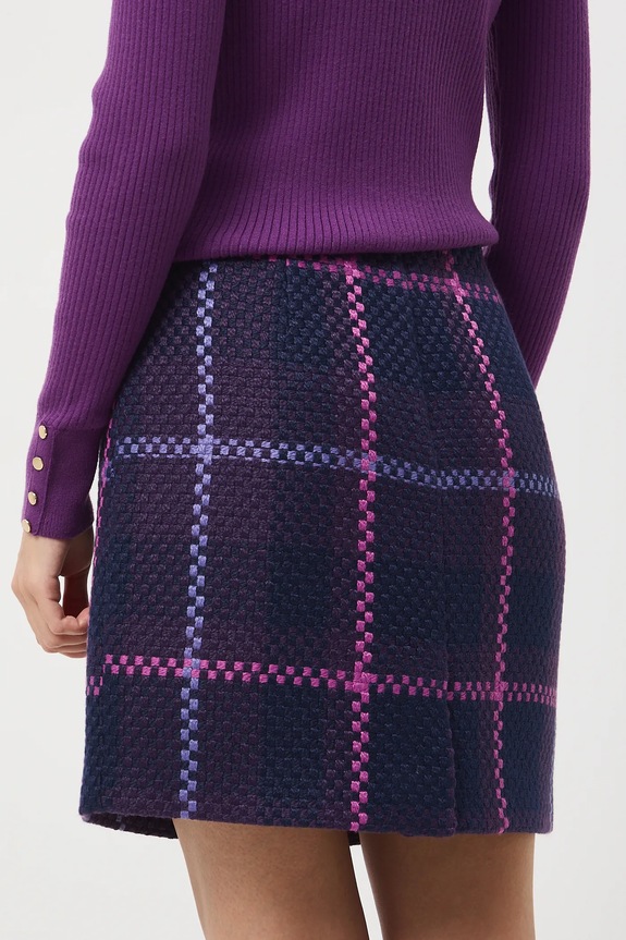 Oblečení Sukně dámská mini, s kostkovaným vzorem RW25-SDD607 fialová