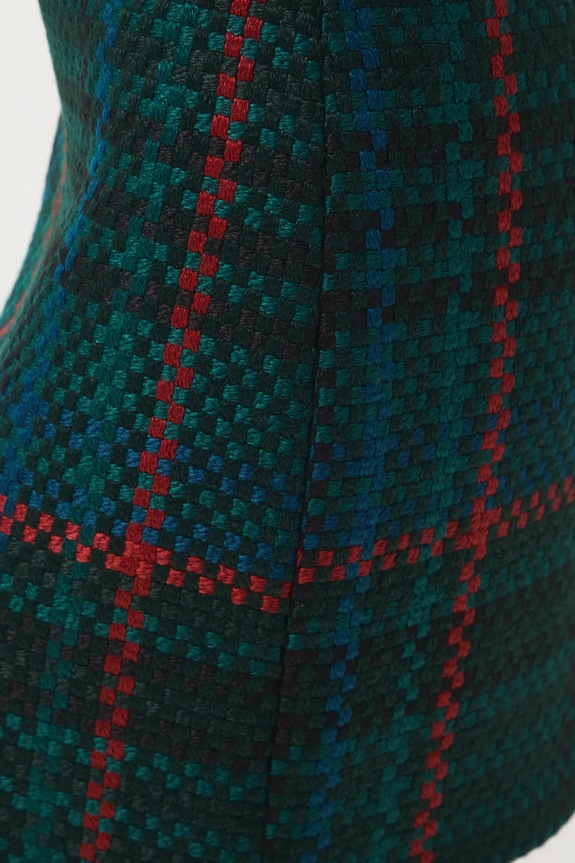 Sukně dámská mini, s kostkovaným vzorem RW25-SDD607 tyrkysová