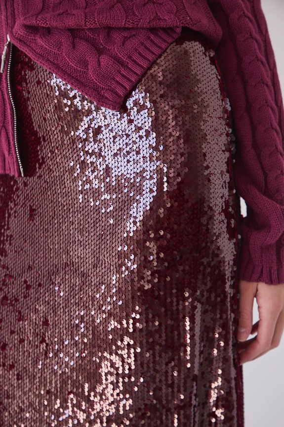 Sukňa midi s flitrami RW25-SDD704