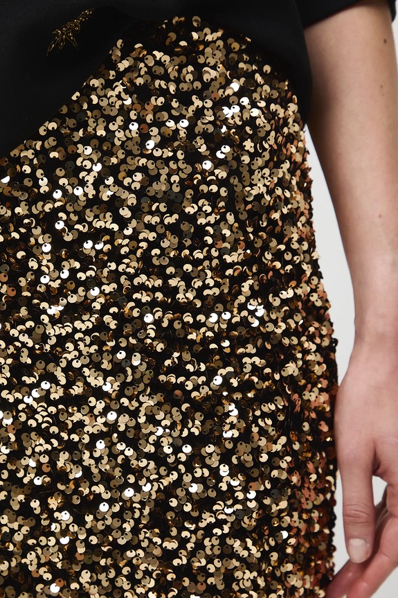 Sukně dámská mini z flitrů RW25-SDDA08 zlatá