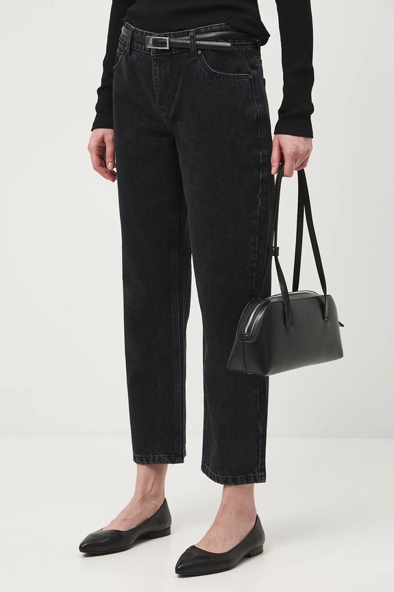 Oblečení Bavlněné džíny dámské boyfriend, se sepraným efektem RW25-SJD011 černá