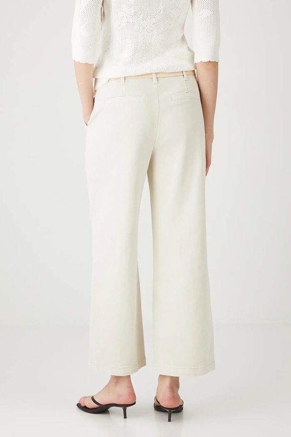 Odzież Jeansy damskie wide leg z paskiem RW25-SJD104 beżowy
