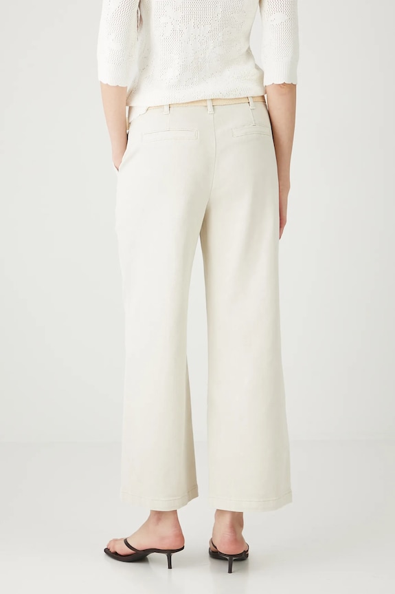 Odzież Jeansy damskie wide leg z paskiem RW25-SJD104 beżowy