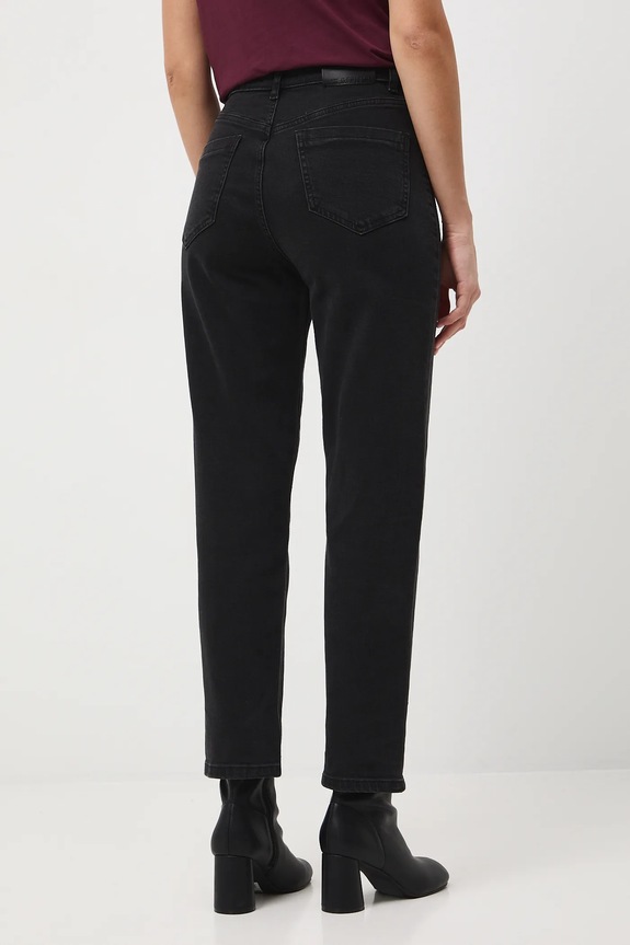 Odzież Jeansy damskie mom fit z efektem sprania RW25-SJD607 czarny