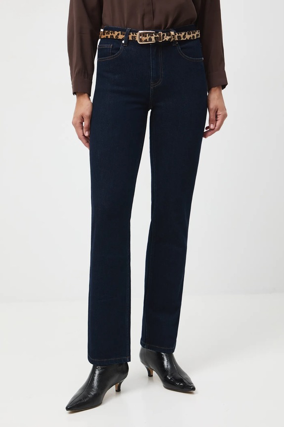 Jeansy damskie straight gładkie RW25-SJD801 granatowy RW25