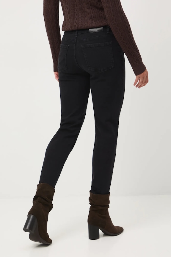 Odzież Jeansy damskie boyfriend z efektem sprania RW25-SJD805 czarny