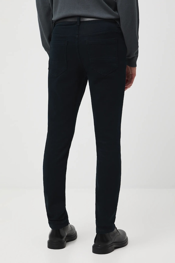 Odzież Jeansy męskie slim z paskiem RW25-SJM032 granatowy