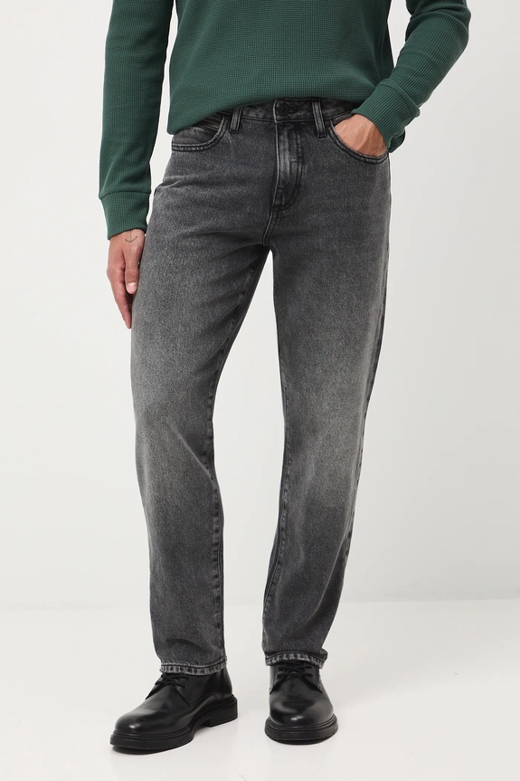 Bavlněné džíny pánské se sepraným efektem šedá RW25-SJM605