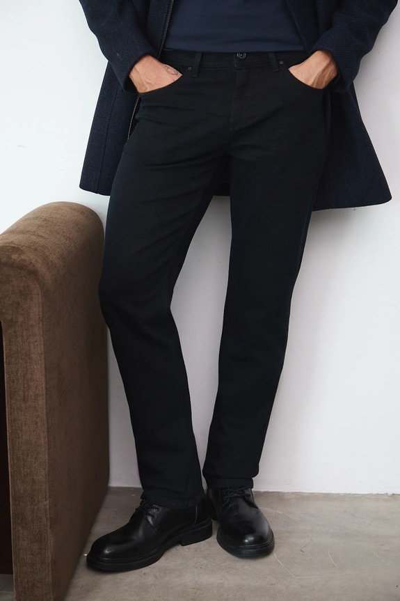 Rifle straight z denimu čierna RW25-SJM607