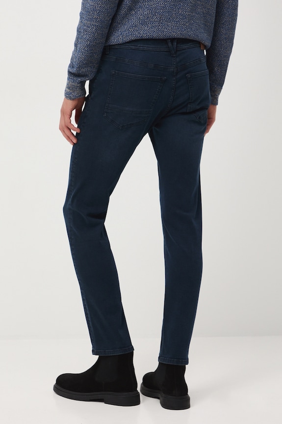 Odzież Jeansy bawełniane męskie z elastanem slim RW25-SJM704 granatowy