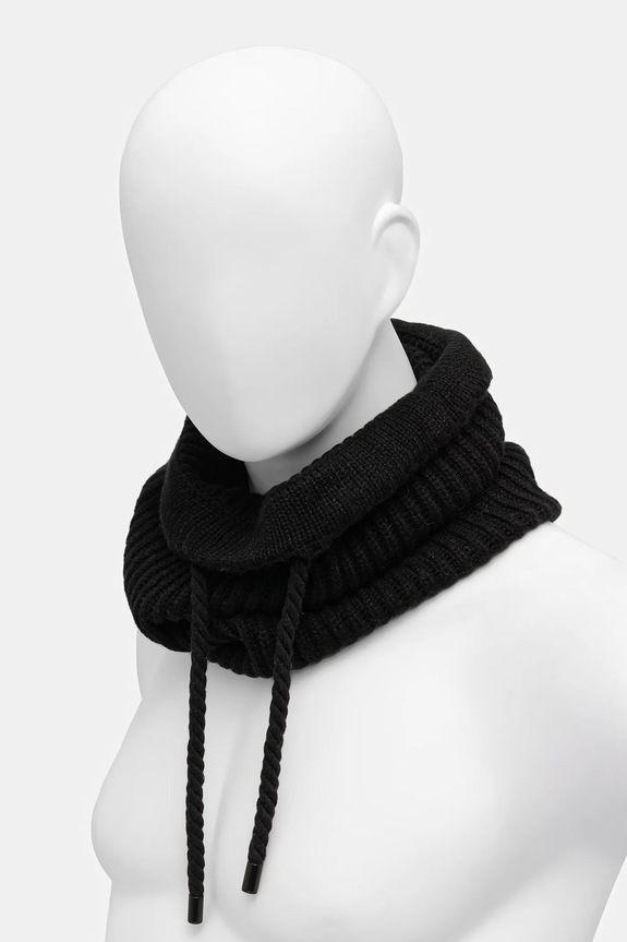 Akcesoria Komin męski z domieszką wełny RW25-SOM700 czarny