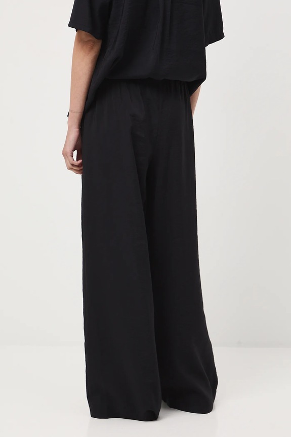 Oblečení Kalhoty dámské wide leg jednobarevné RW25-SPD102 černá