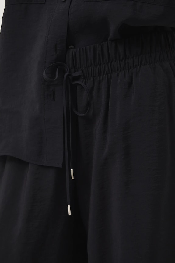 Kalhoty dámské wide leg jednobarevné černá RW25-SPD102