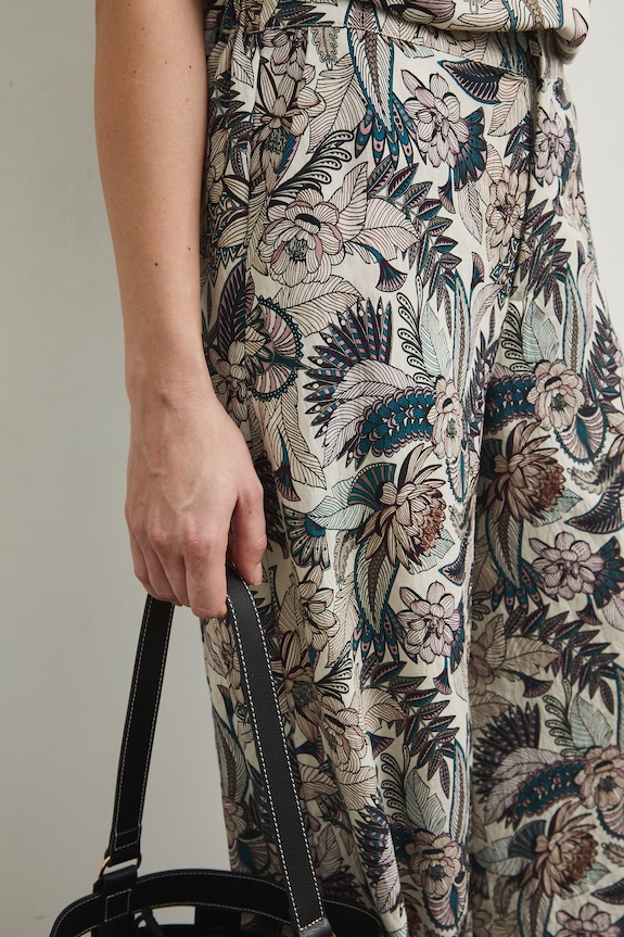Kalhoty dámské culottes, vzorované vícebarevná RW25-SPD103