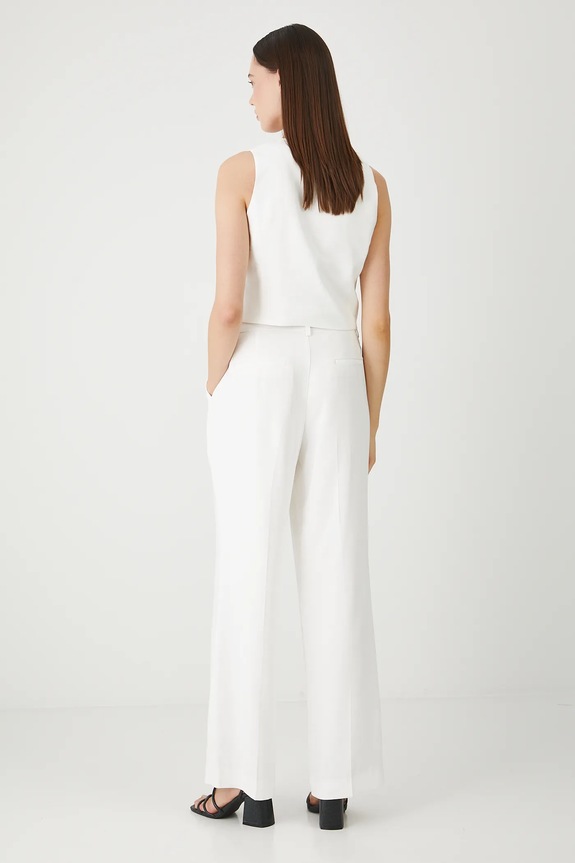 Odzież Spodnie damskie wide leg RW25-SPD200 biały