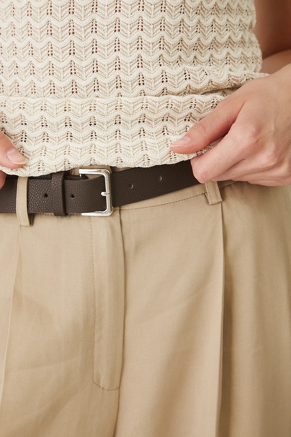 Hlače s dodatkom lana Medicine bež RW25-SPD201