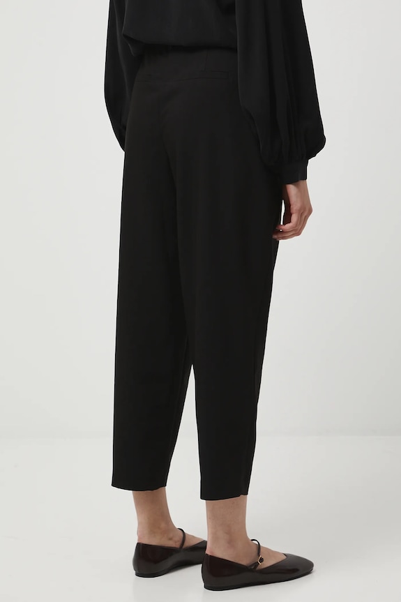 Odzież Spodnie damskie slouchy gładkie RW25-SPD304 czarny