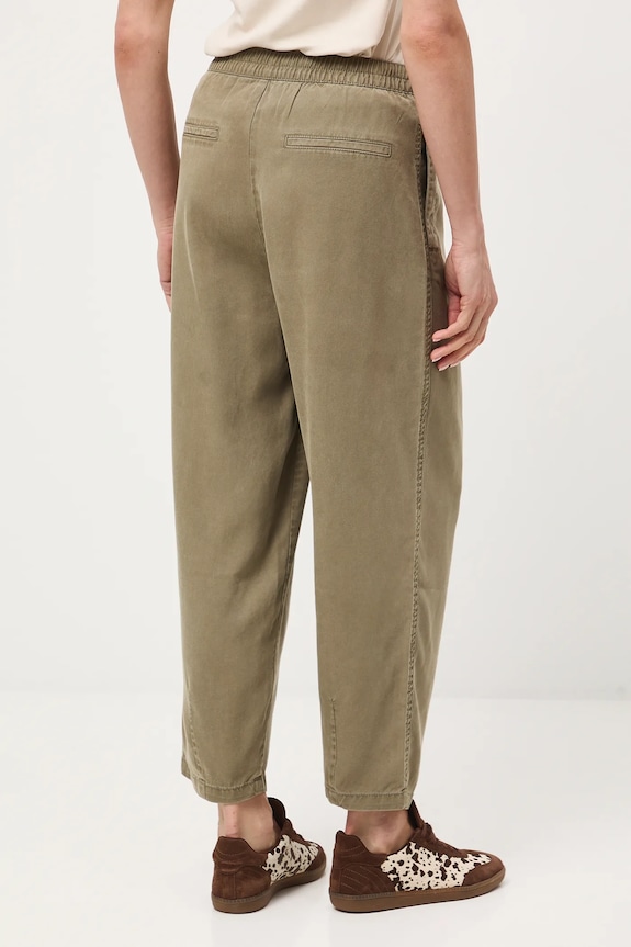 Odzież Spodnie damskie slouchy z lyocellu RW25-SPD400 zielony