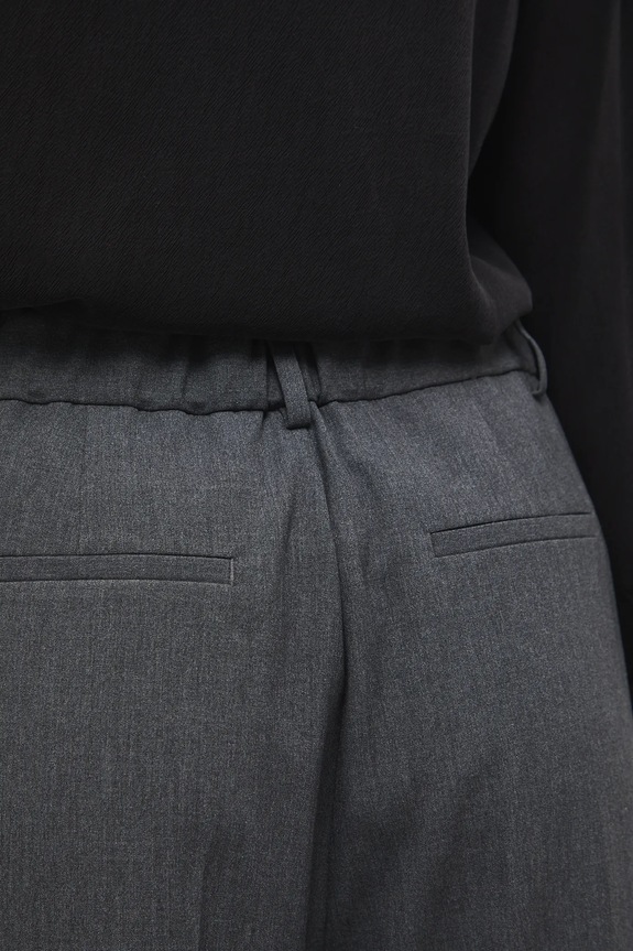 Spodnie damskie slouchy melanżowe szary RW25-SPD903