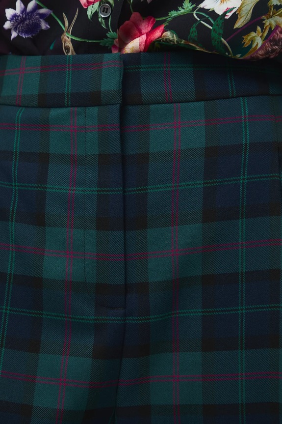 Spodnie damskie carrot w kratę multicolor RW25-SPD905