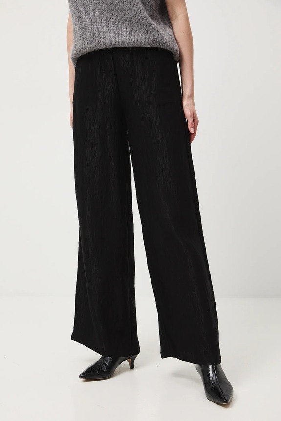 Nohavice wide leg RW25-SPDB06 čierna RW25