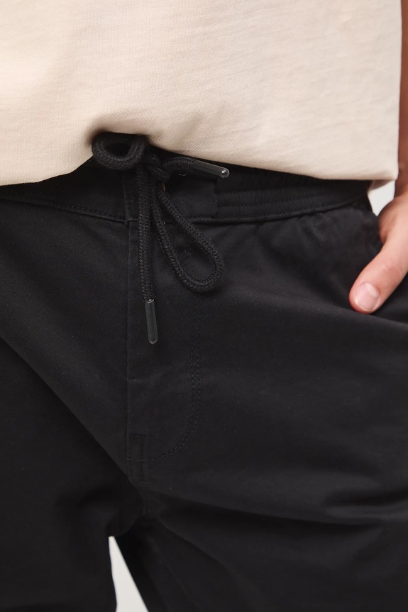 Kalhoty pánské jogger z diagonalu černá RW25-SPM040