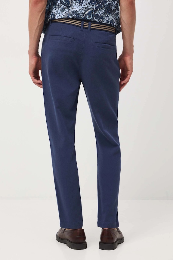 Παντελόνι με λινό μείγμα Medicine σκούρο μπλε RW25-SPM101