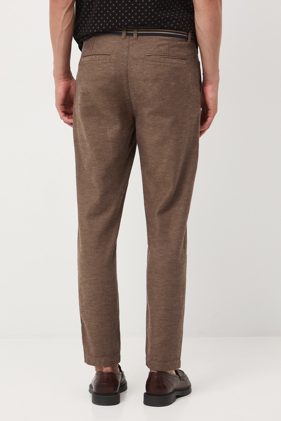 Ρούχα Παντελόνι με λινό μείγμα Medicine RW25-SPM101 καφέ