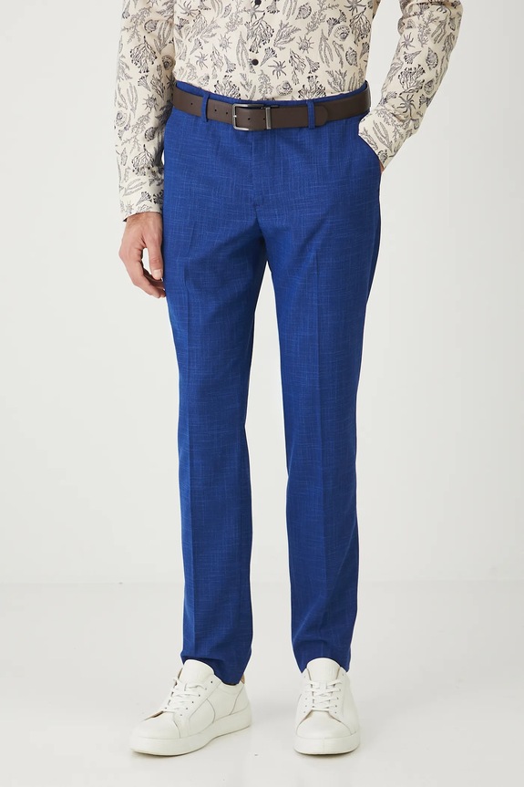 Kalhoty pánské slim, melanž RW25-SPM121 modrá RW25