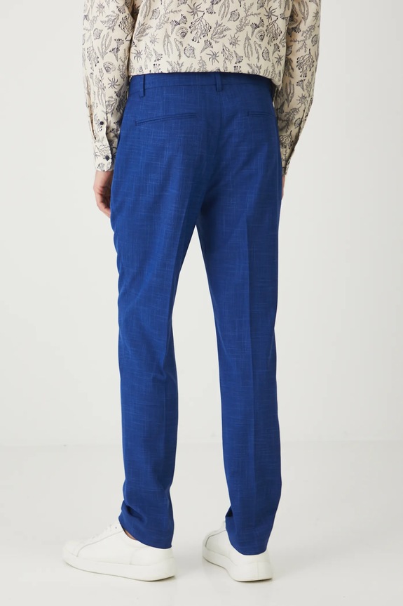 Oblečení Kalhoty pánské slim, melanž RW25-SPM121 modrá