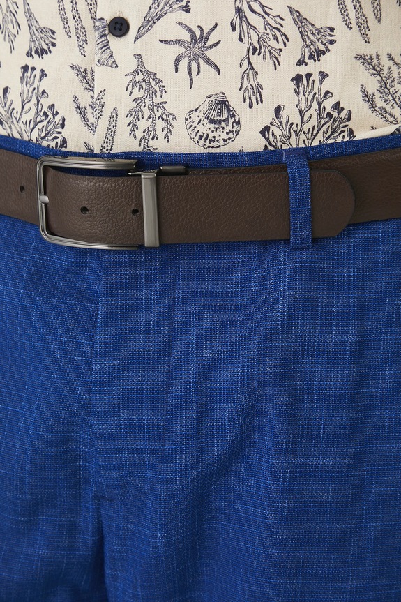 Kalhoty pánské slim, melanž modrá RW25-SPM121