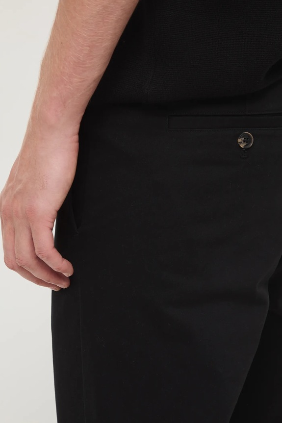 Spodnie męskie slim gładkie czarny RW25-SPM804