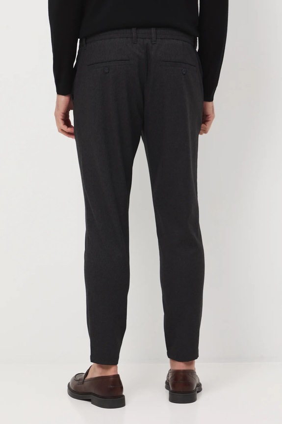 Odzież Spodnie męskie tapered melanżowe RW25-SPMA04 szary