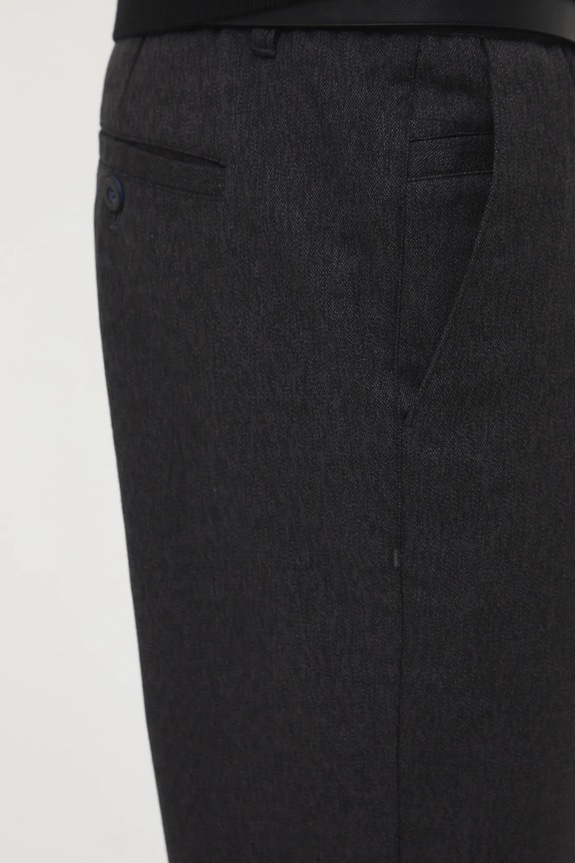 Spodnie męskie tapered melanżowe szary RW25-SPMA04