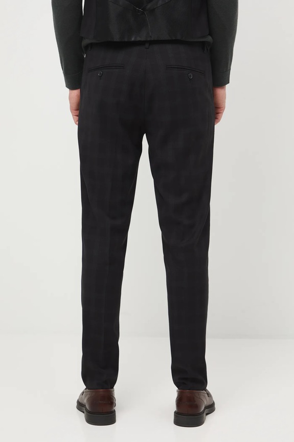 Oblečenie Nohavice slim károvaný RW25-SPMA20 čierna