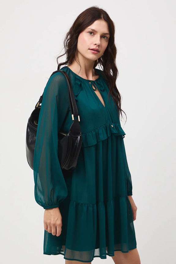 Haljina Medicine bez uzorka tirkizna RW25-SUD052