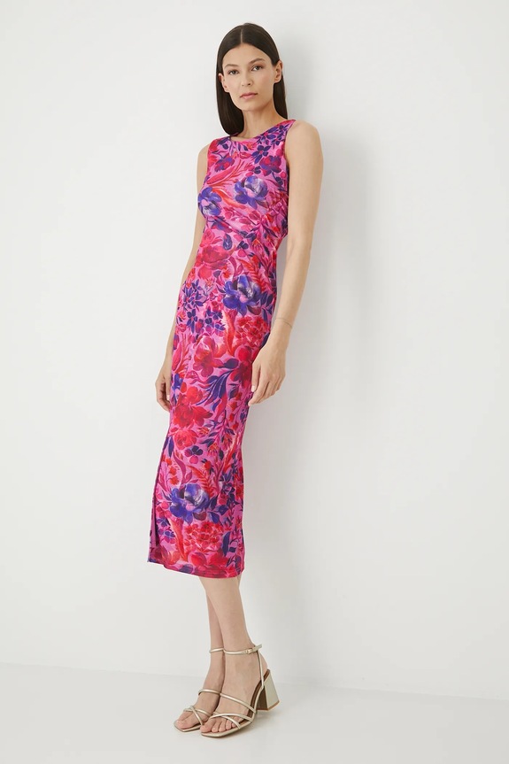 Sukienka damska midi wzorzysta RW25-SUD207 multicolor RW25