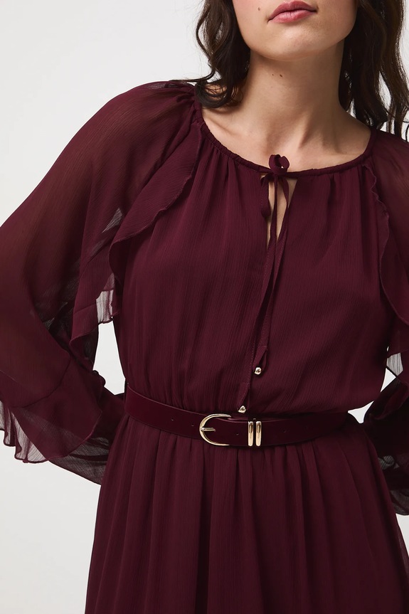 Šaty dámske midi s volánikmi RW25-SUD500